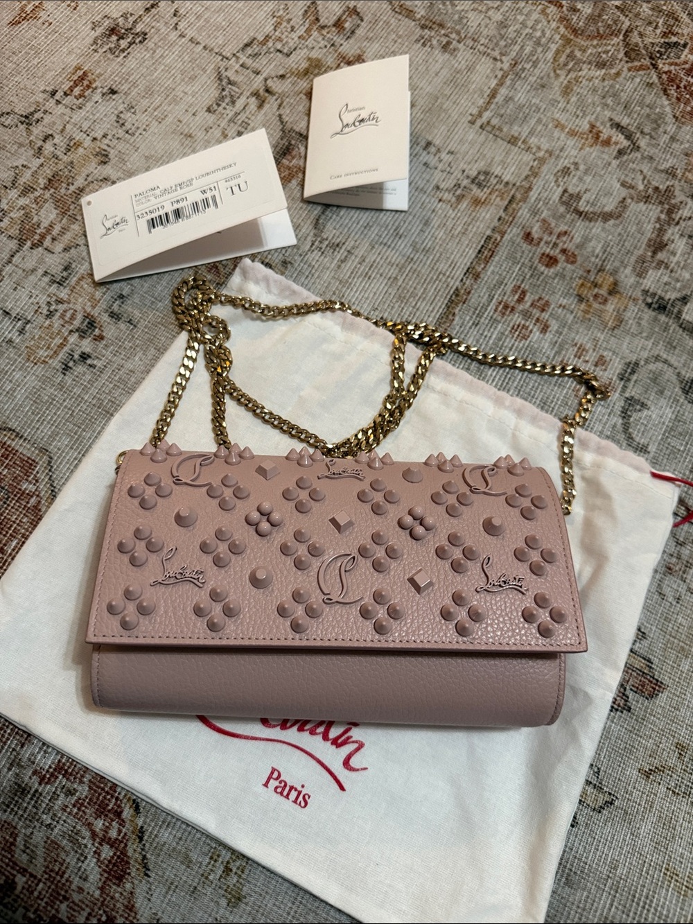 Christian Louboutin Paloma WOC vintage rose